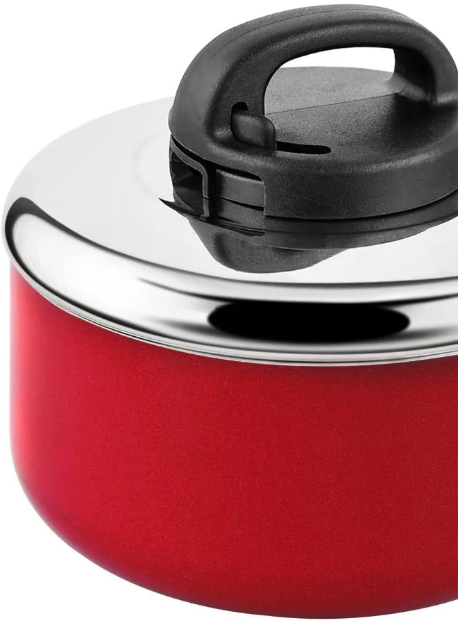 Prestige PRESTIGE Saucepan Stainless Steel Lid 16cm,PR 15907, Red Red 16cm