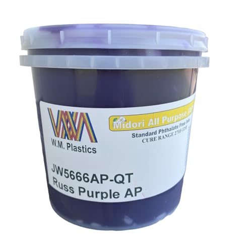 WM PLASTICS حبر بلاستيسول للطباعة بالشاشة - ربع (أرجواني روسي) - Image 1