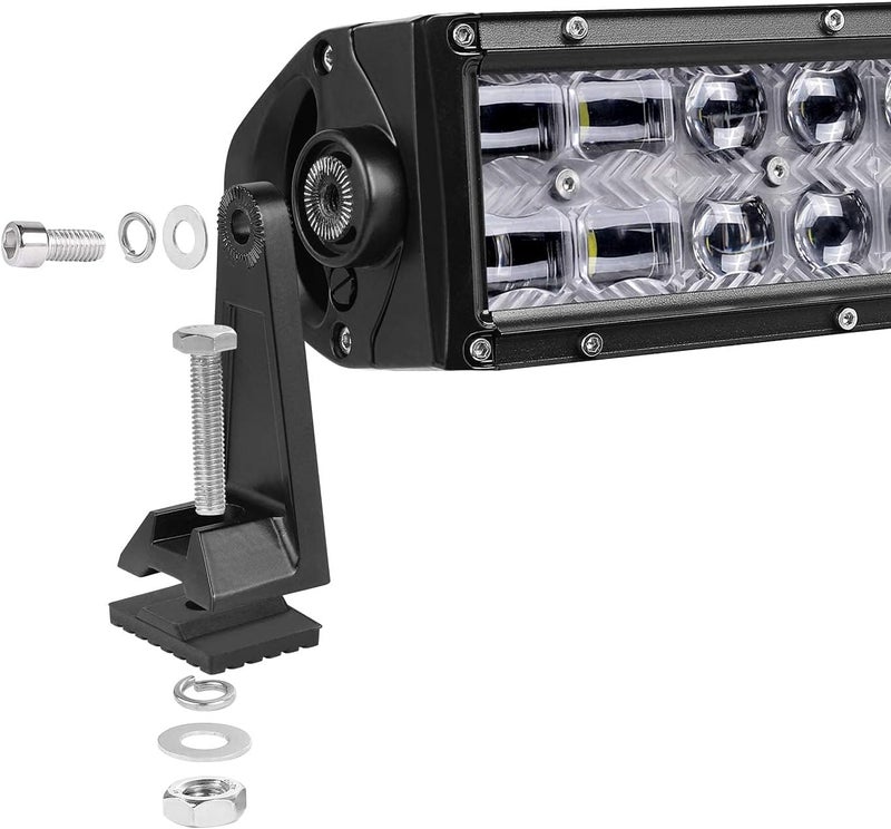 AKD Part Side Brackets, AKD Part Light Bar Mounting Brackets Kit Universal Side Mount Offroad Truck LED Bar Brackets 2 Pack - Image 4