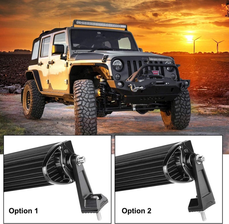 AKD Part Side Brackets, AKD Part Light Bar Mounting Brackets Kit Universal Side Mount Offroad Truck LED Bar Brackets 2 Pack - Image 5