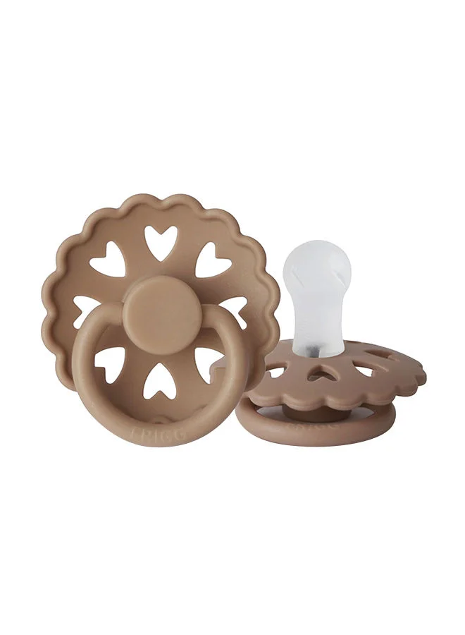 FRIGG Pack Of 1 Fairytale Silicone Baby Pacifier 6-18M Silky Satin - Size 2