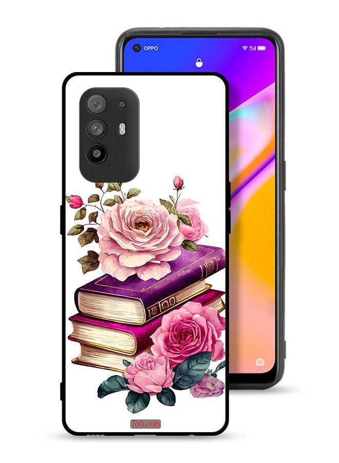 Tolwak Oppo A95 5G Protective Case Cover Roses And Books - Image 1