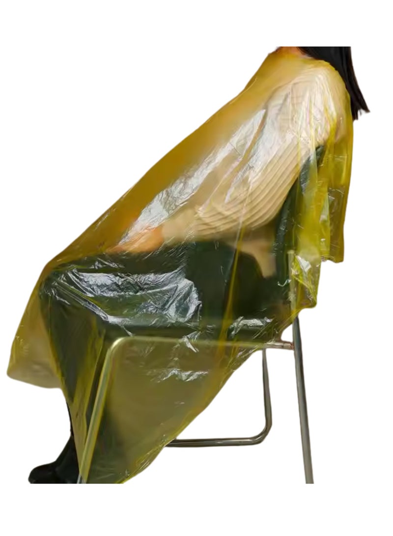 UA-Pack of 500 Disposable Capes – Clear, Waterproof Hair Salon Capes for Adults & Kids. Ideal for Haircuts, Shampooing, Hair Coloring, and Perming at Home or in a Barbershop. Perfect for Hair Stylists and Home Hairdressing. - Image 2