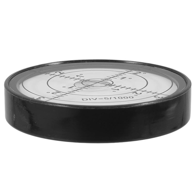 Small Circular Bubble Level Tool Acrylic Black Frame Glass Face For Precise Layout Leveling - Image 2