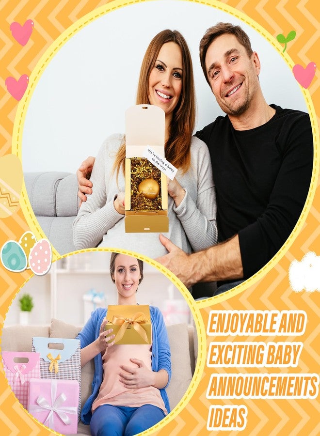 Dinifee Egg Pregnancy Announcement Box Pregnancy Reveal Ideas Surprise Baby Announcement Gifts Fun Ways to Announce Pregnancy for Husband, Future Dad, Grandparents, Family, Friend (Gold Egg - Image 4