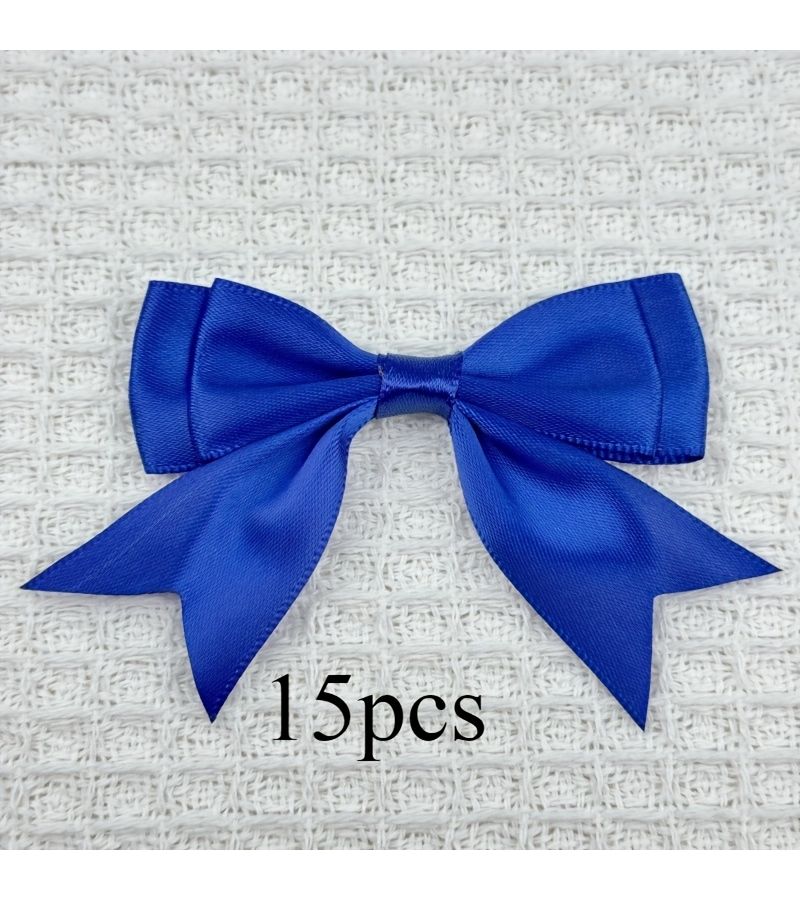 15 Pcs 2.76 Inch Burgundy Satin Double Layer Swallowtail Bow DIY Clothing Accessories Decoration Gift Bag Gift Box Craft Headwear - Image 4