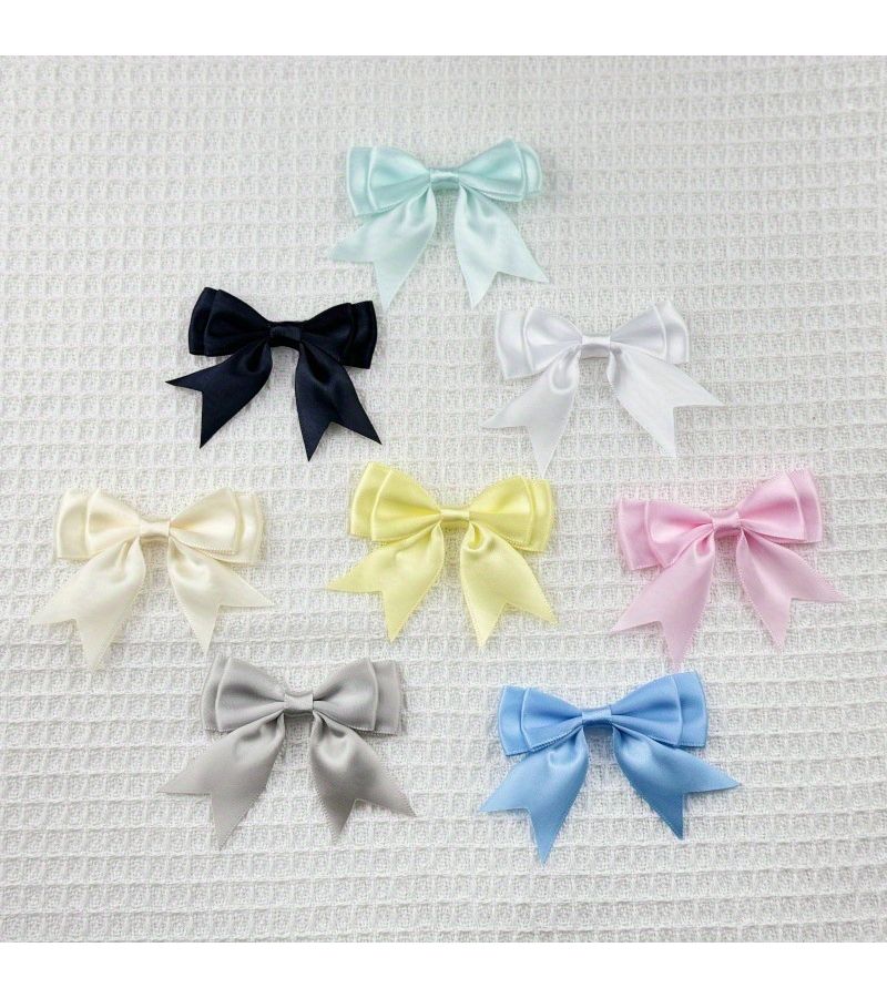 15 Pcs 2.76 Inch Burgundy Satin Double Layer Swallowtail Bow DIY Clothing Accessories Decoration Gift Bag Gift Box Craft Headwear - Image 1