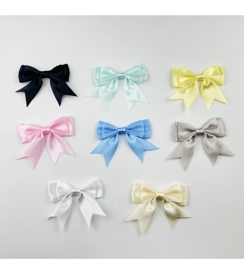 15 Pcs 2.76 Inch Burgundy Satin Double Layer Swallowtail Bow DIY Clothing Accessories Decoration Gift Bag Gift Box Craft Headwear - Image 2