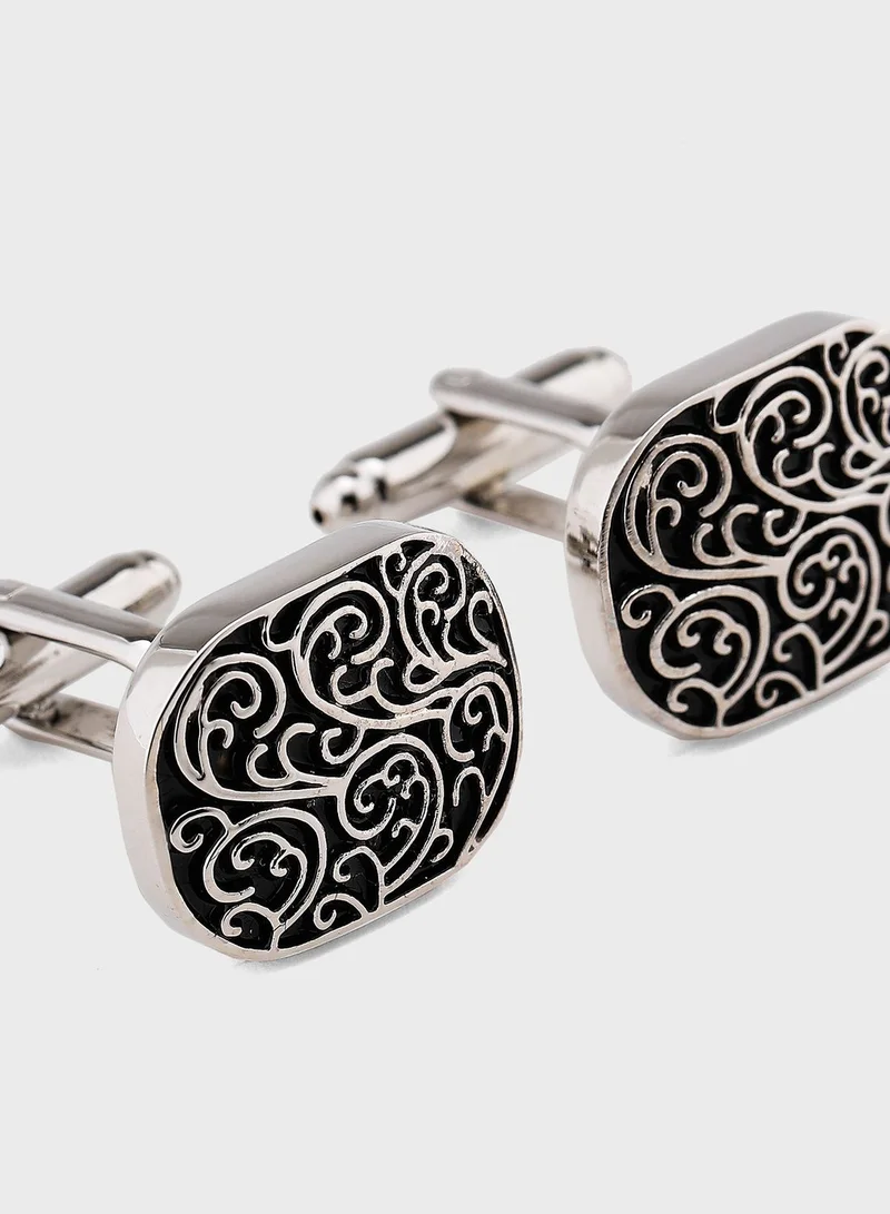 Robert Wood Arabic Design Cufflink In A Gift Box