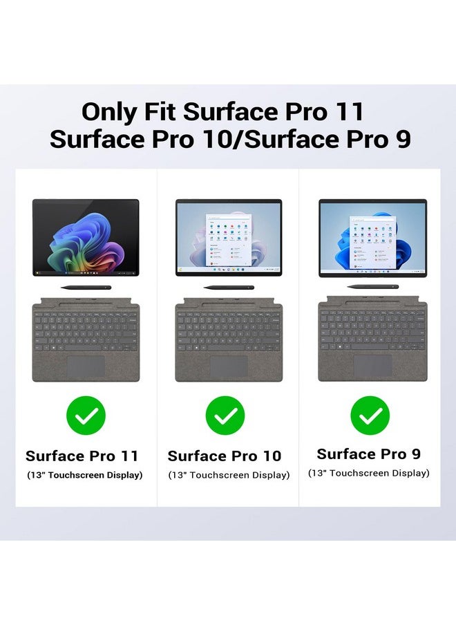 MoKo MoKo Case Compatible with Microsoft Surface Pro 11, Surface Pro 10, Surface Pro 9 13 Inch, All-in-One Protective Rugged Cover with Hand Strap, Compatible with Type Cover Keyboard, Black  - Image 2