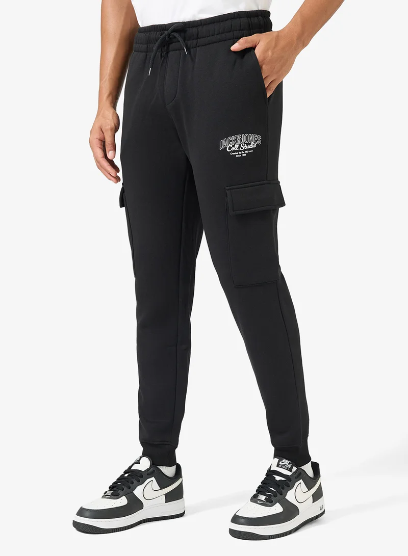 JACK & JONES Logo Drawstring Loose Fit Sweatpants