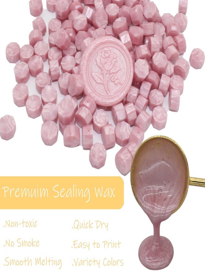Andotopee 600pcs Pearl Pink Wax Seal Beads, Premium Sealing Wax Beads for Stamp Seals, Octagon Wax Pellets Refill Pack for Wax Seal Kit, Wedding Invitation Decor, Letter Envelope Seal, DIY Crafts - Image 3