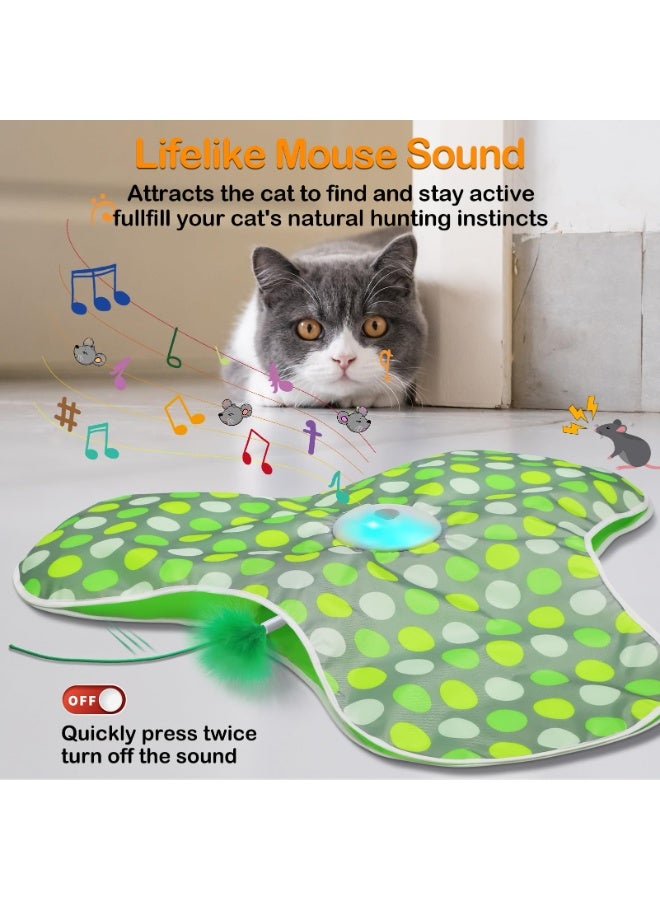 لعبة قطط تفاعلية، ألعاب قطط أوتوماتيكية للقطط الداخلية، لعبة الغميضة للقطط مع خاصية تنشيط الحركة، ريشة متحركة، زقزقة، قابلة لإعادة الشحن عبر USB - Image 2