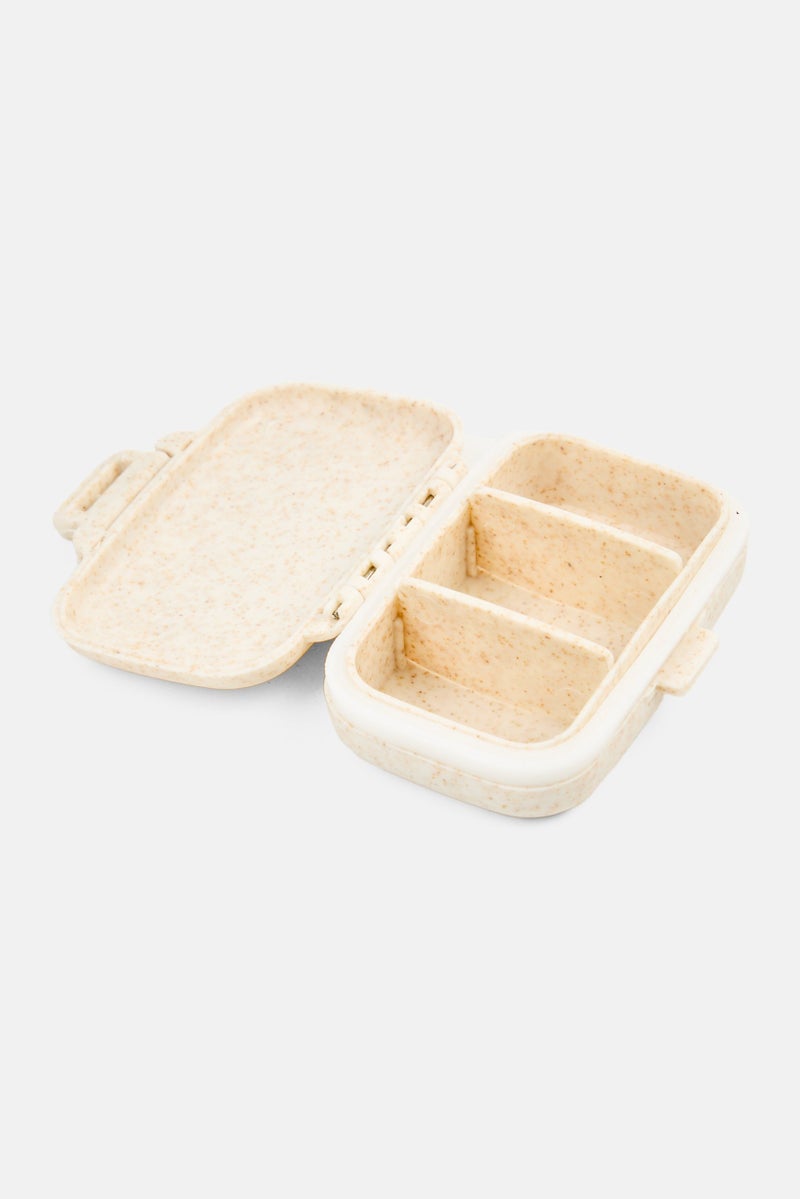 Muy Mucho Medications Transport  Pillbox 8 x 6 x 2 cm , Beige - Image 3