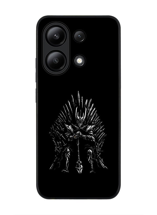 Stylizedd Rugged Black edge case for Xiaomi Redmi Note 13 4G, Slim fit Soft Case Flexible Rubber Edges Anti Drop TPU Gel Thin Cover -  GOT One Throne - Image 1