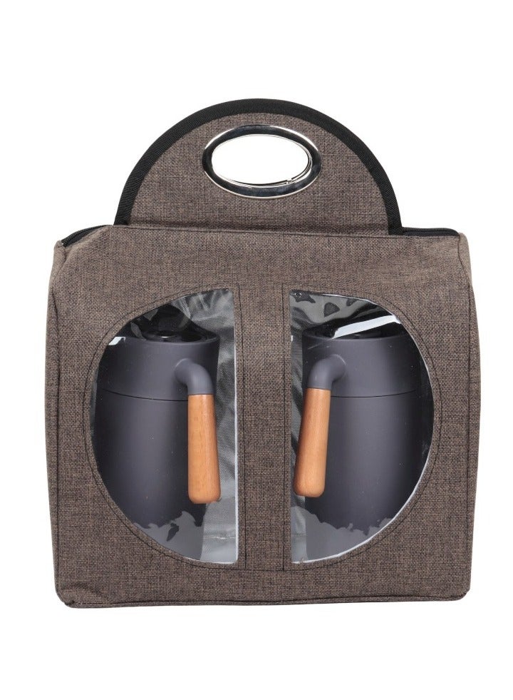 HOMEVEO Thermos Bag Basket - Practical and durable design for storing tea and coffee thermoses, coffee pots, and organizing items. - Image 2