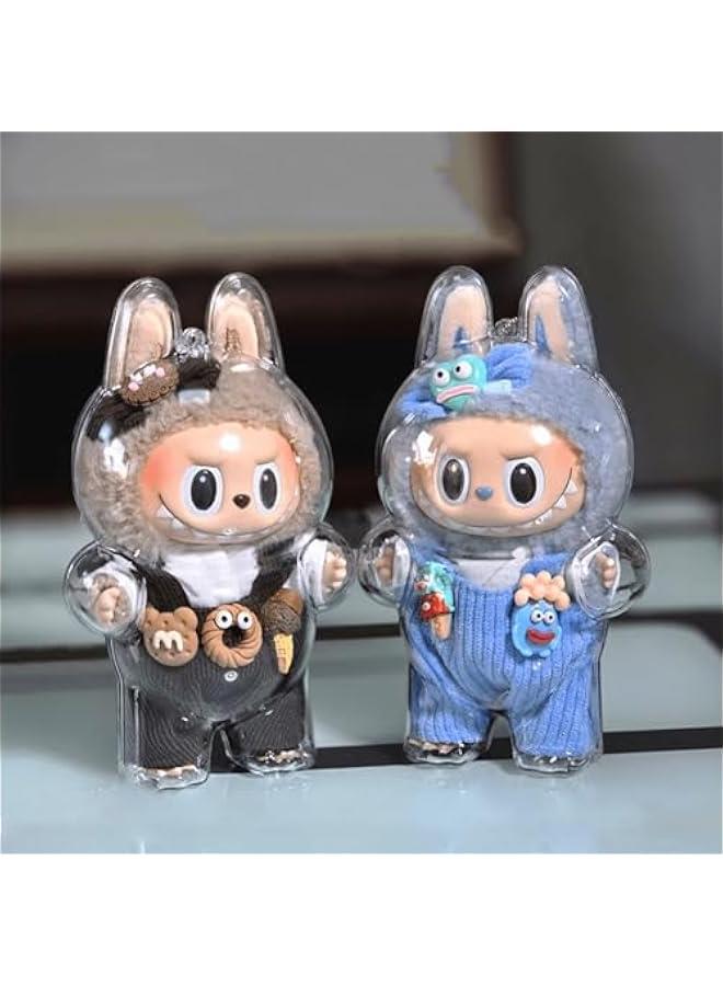 OCTOBER Labubu protective case - Labubu case,Labubu Keychain Plush Figure Doll Protective Cover,Labubu Clear Dust Cover Figure Display Bag,Protective Cover for Labubu Plush Figure Doll(Style A Standing)  - Image 2