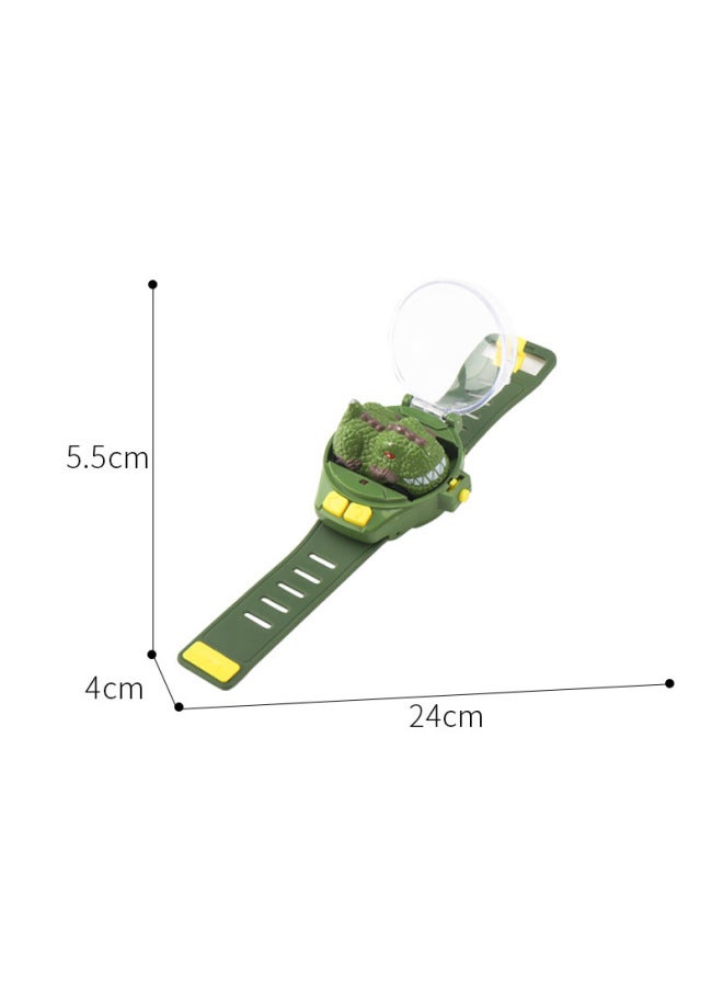 إسكدنيا ساعة الأطفال سيارة التحكم عن بعد سيارة ديناصور صغيرة سيارة خزان سيارة لعبة سيارة الوالدين والطفل التفاعلية التجارة الخارجية اللون: ديناصور 【أخضر】 - Image 5