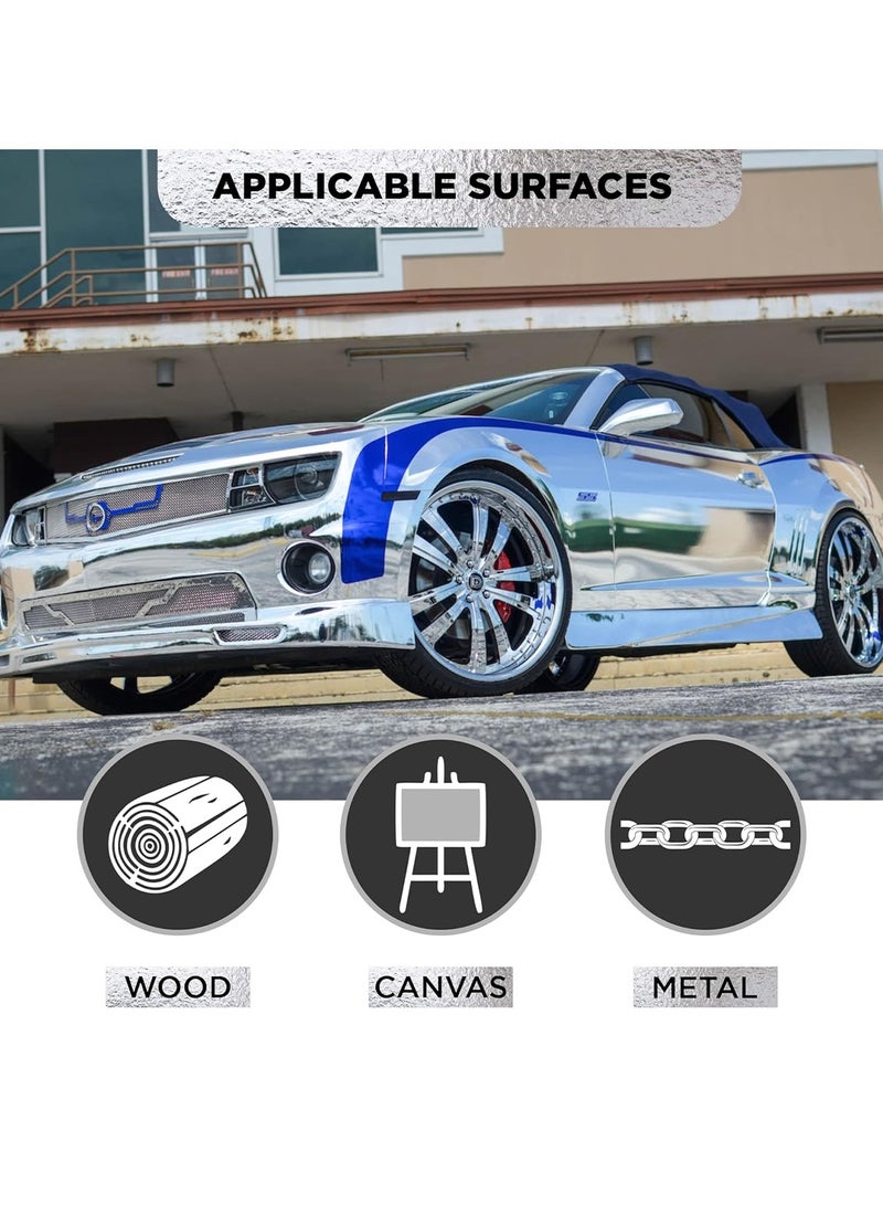 Faj Chrome Spray Paint 350ml Aluminum Spray Enamel, High Gloss Chrome Effect Model K057 - Image 5