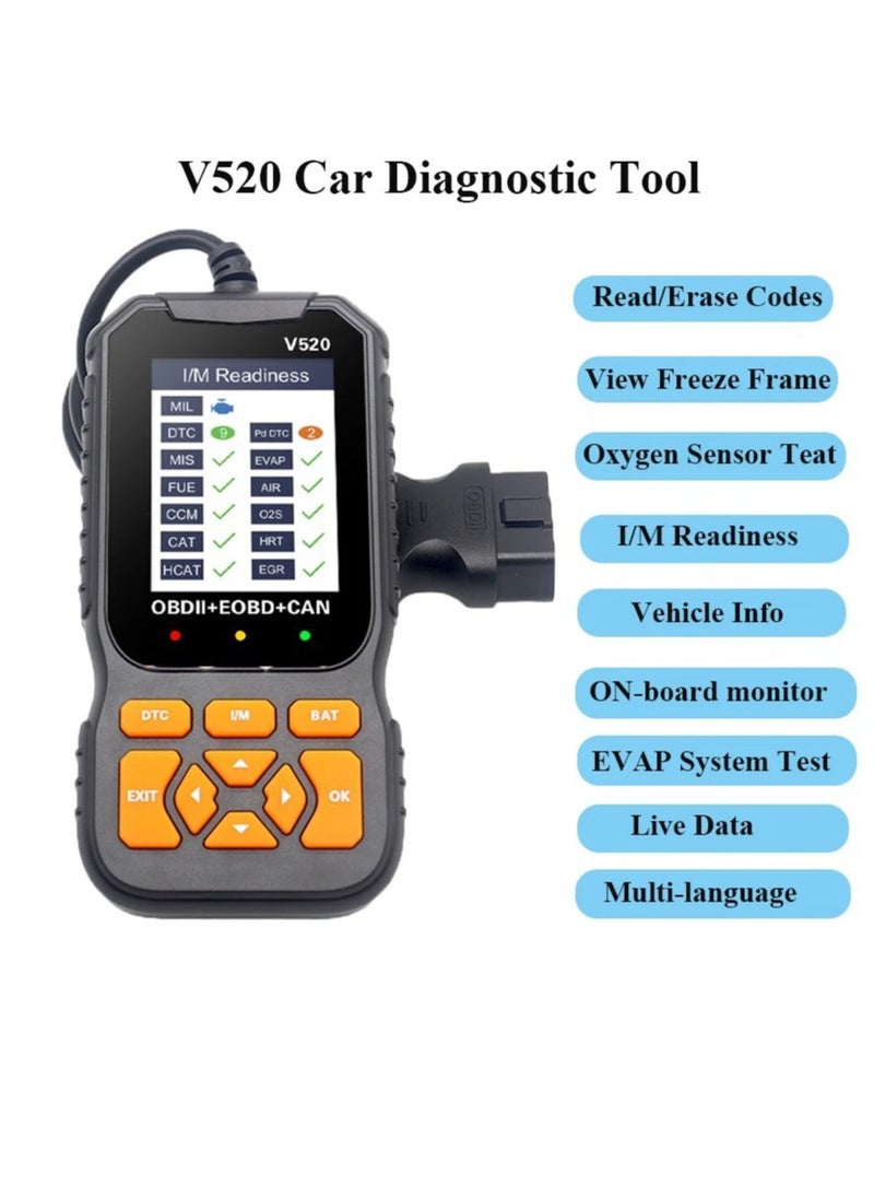Generic - أداة تشخيص ماسح ضوئي احترافية OBD2، محرك فحص تلقائي محسن مع قراءة/مسح رمز الخطأ، 35901 رمز تشخيصي للخطأ، طباعة بيانات سحابية، قارئ رمز ماسح للسيارات بعد عام 1996 - Image 1