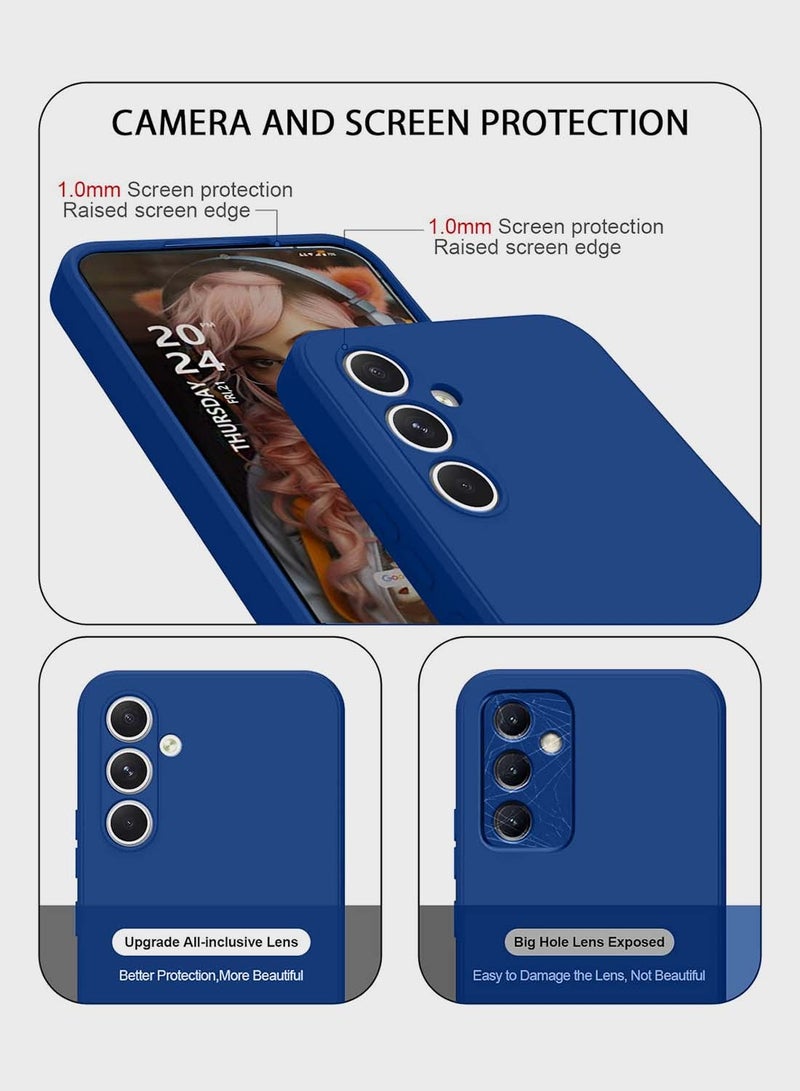 دبليو تيك غطاء حماية من السيليكون السائل الناعم لهاتف سامسونج جالاكسي A57 5G 2025 (MCRPSN) - أزرق كحلي - Image 2