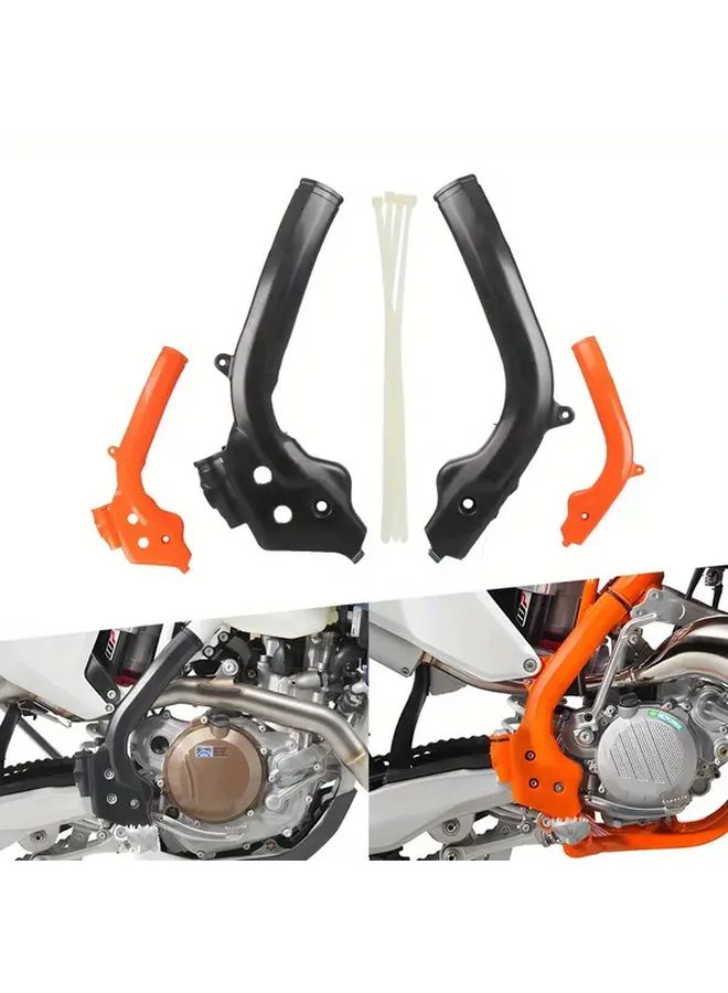 X Grip Frame Guard Protector Cover Black For KTM SX F XC F 16 18 EXC F 17 19 EXC TPI 18 19 TC TX TE FC FE FX 16 18 TE250I 300I 18 19 - Image 1
