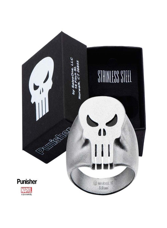 Marvel Comics Unisex Punisher Skull Stainless Steel Ring, Size 12 - Image 2