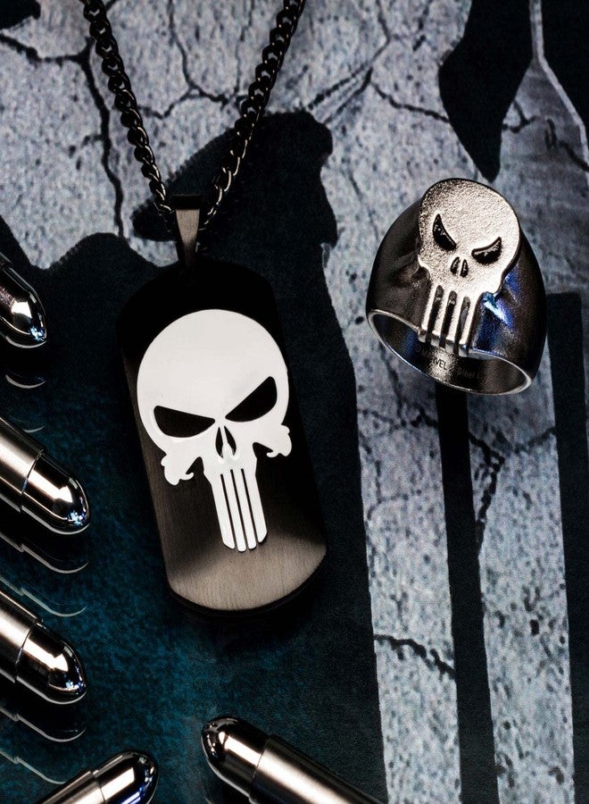 Marvel Comics Unisex Punisher Skull Stainless Steel Ring, Size 12 - Image 4
