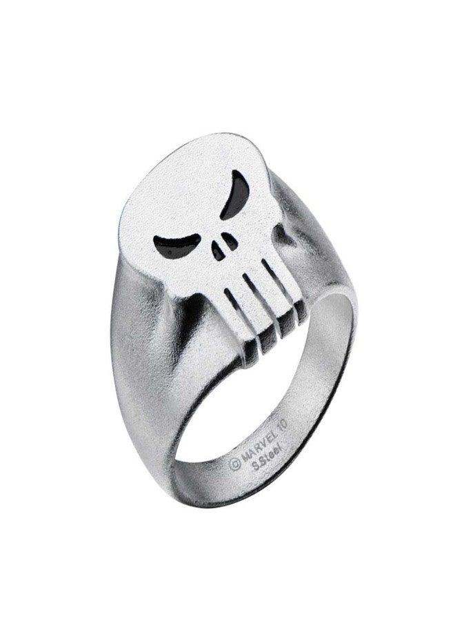 Marvel Comics Unisex Punisher Skull Stainless Steel Ring, Size 12 - Image 1