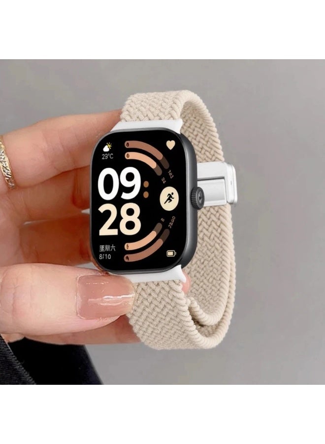 Adjustable magnetic braided nylon strap for Xiaomi Redmi Watch 6 5 4, adjustable band accessory for Mi Band 10 9 8 Pro. - Image 3