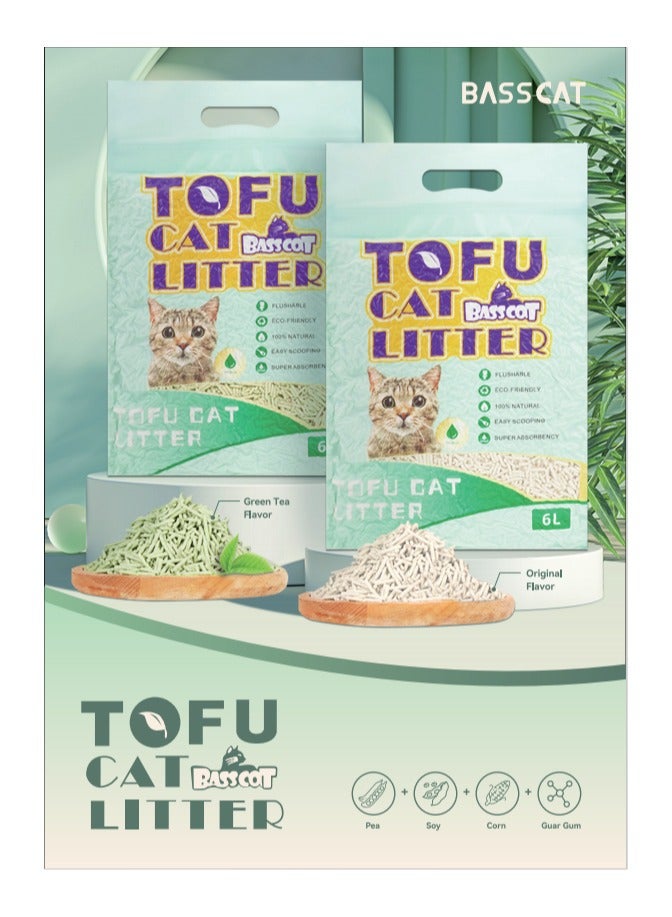 basscat 6L,2.4KG,Tofo cat litter, Tofu cat litter, Excellent quality tofu cat litter, household tofu cat litter, cat litter - Image 2