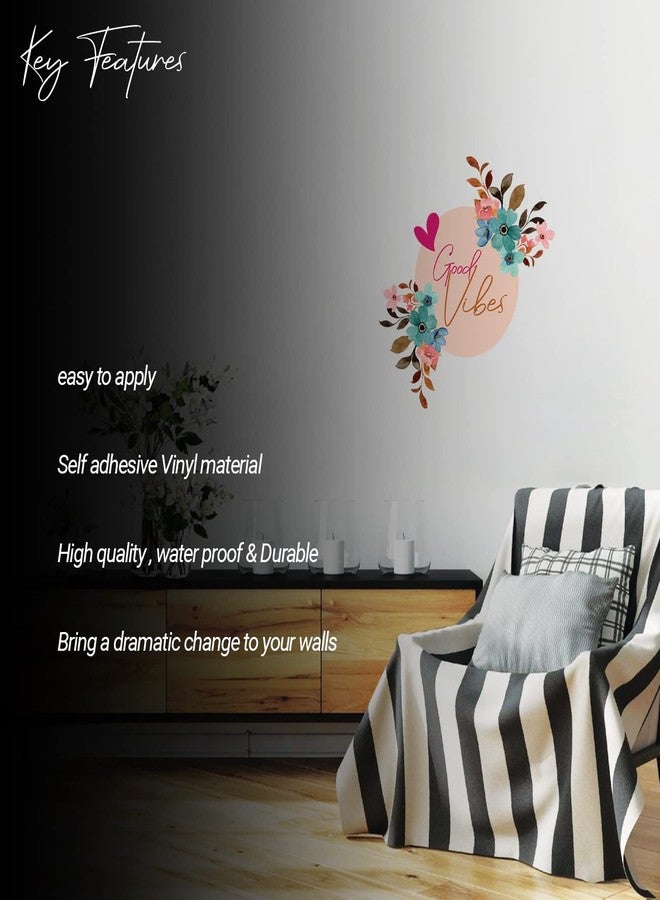 Walllane - GoodVibes Vinyl Wall Stickers/Self Adhesive Decals for Home Livingroom Bedroom Wall - HD Printed Wall Sticker (62 CM x 62 CM) - Image 4