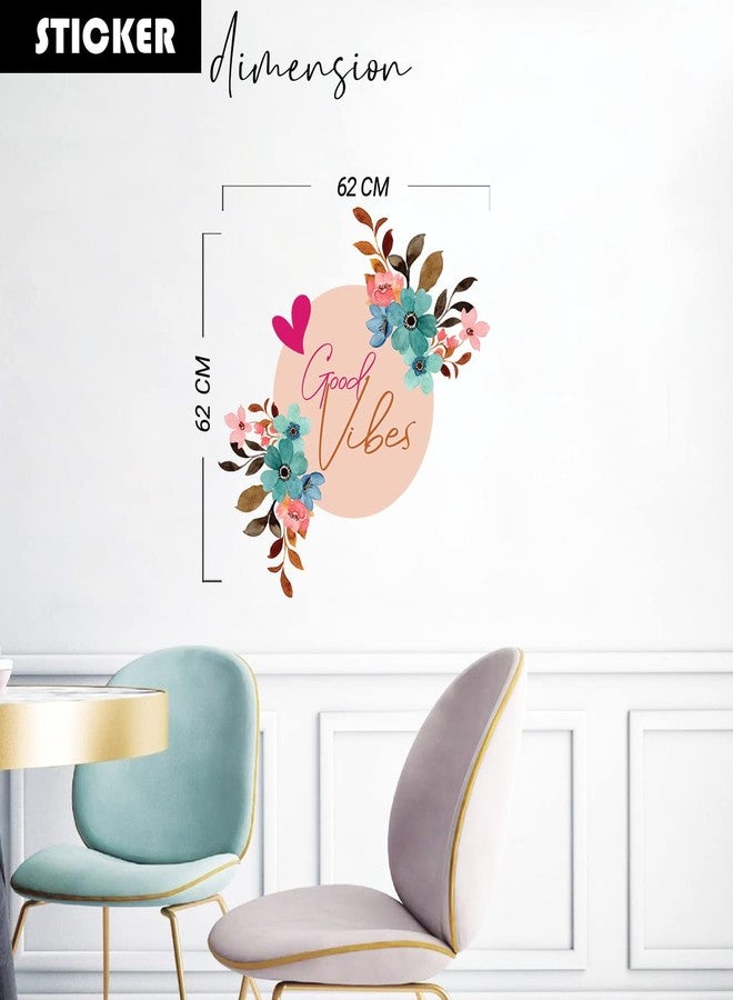 Walllane - GoodVibes Vinyl Wall Stickers/Self Adhesive Decals for Home Livingroom Bedroom Wall - HD Printed Wall Sticker (62 CM x 62 CM) - Image 3