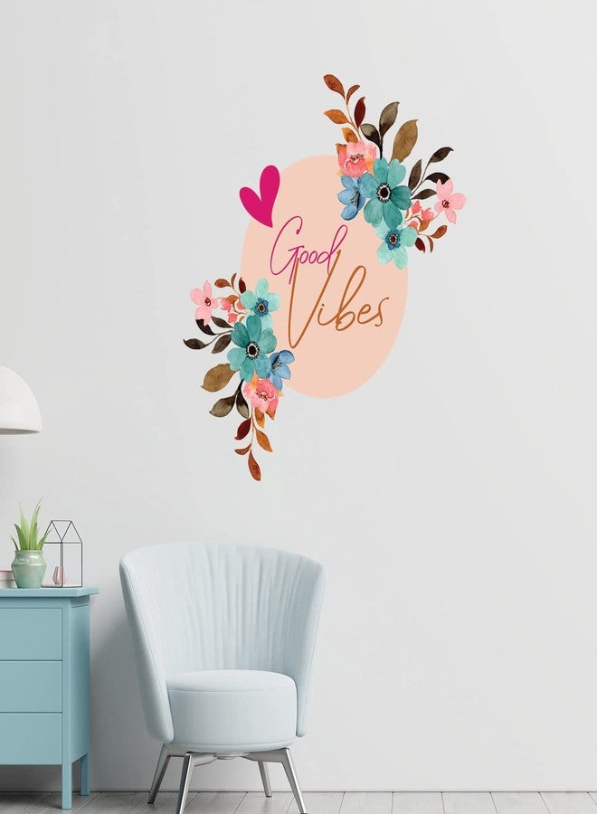 Walllane - GoodVibes Vinyl Wall Stickers/Self Adhesive Decals for Home Livingroom Bedroom Wall - HD Printed Wall Sticker (62 CM x 62 CM) - Image 1