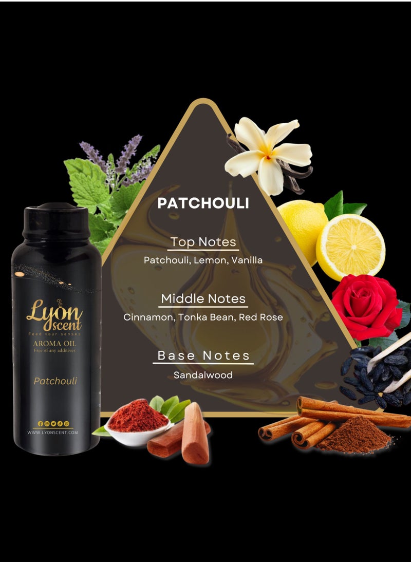 LYON SCENT Lyon Scent Aroma Oil, 100% Pure Oil, Perfume for Air Freshener, Diffuser Aroma, Fragrance Oil, Air Freshener Oil refill, Essential Scented Oil, Luxurious Scent (PATCHOULI)  - Image 3