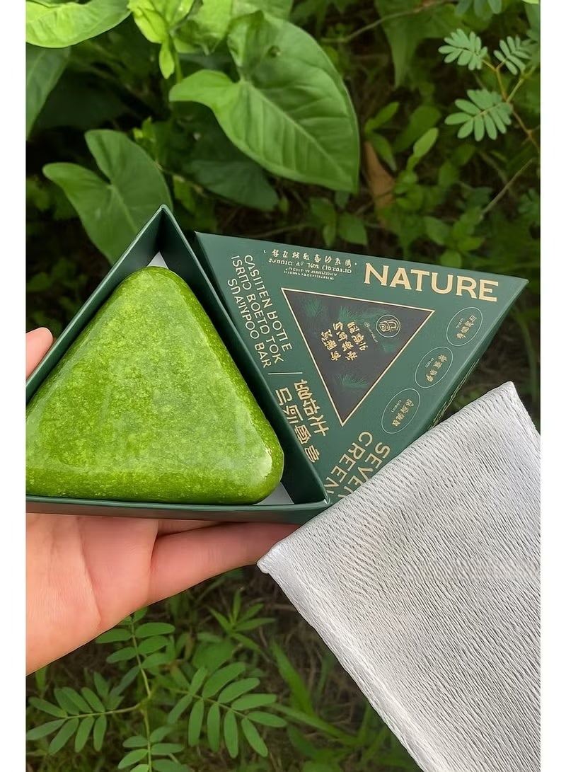 Seven Green Biota Isatis Indica Strengthening Shampoo Bar - Image 3