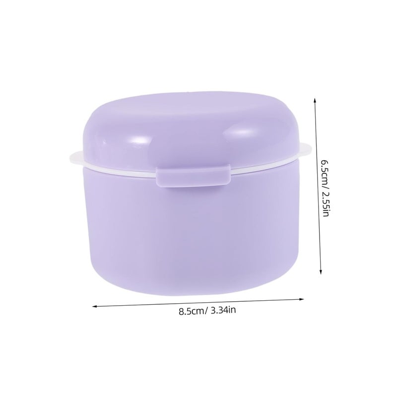 حافظة تقويم الأسنان للسفر بتصميم مضاد للتسوق ومضغوط لحمل طقم الأسنان باللون الأزرق - Image 3