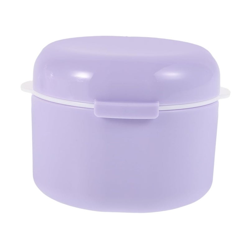 حافظة تقويم الأسنان للسفر بتصميم مضاد للتسوق ومضغوط لحمل طقم الأسنان باللون الأزرق - Image 1