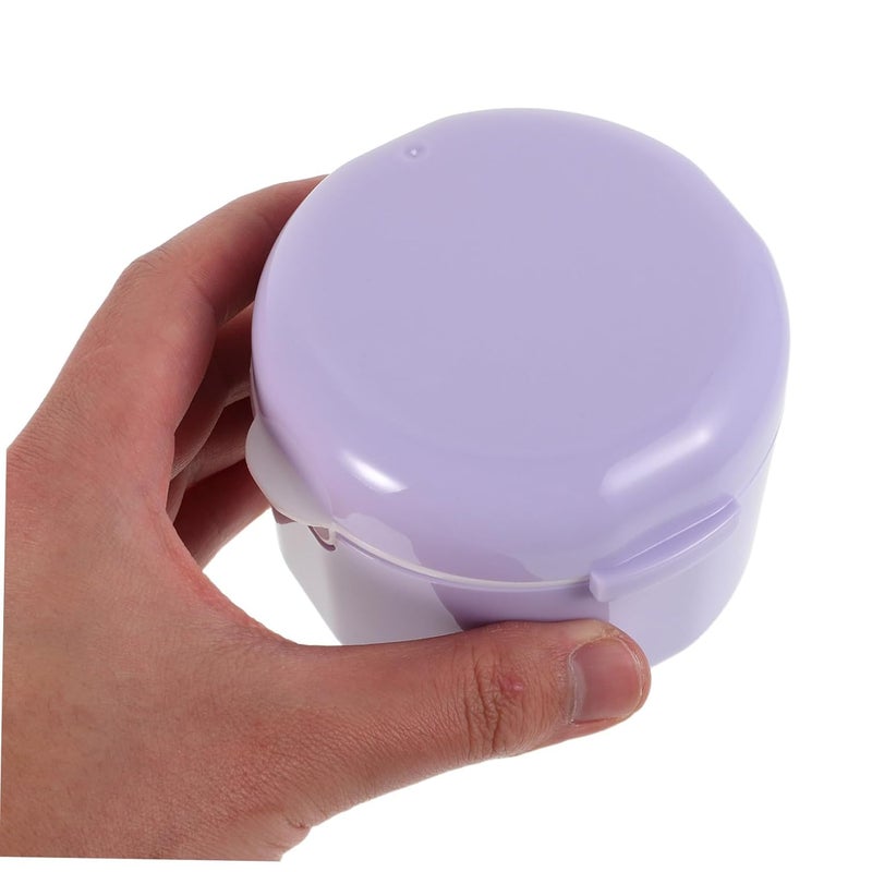 حافظة تقويم الأسنان للسفر بتصميم مضاد للتسوق ومضغوط لحمل طقم الأسنان باللون الأزرق - Image 5