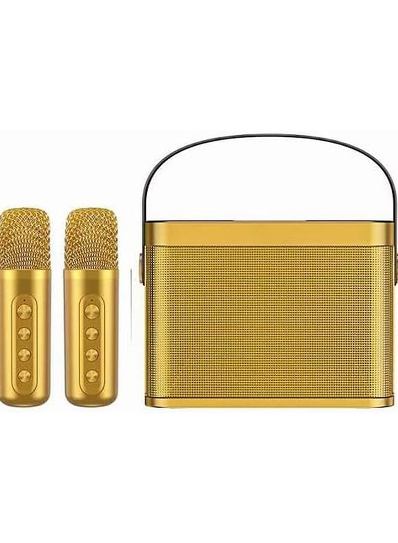 YS-219 Bluetooth Speakers With Dual Wireless Microphones Outdoor Portable Mobile Karaoke Equipment - Image 1