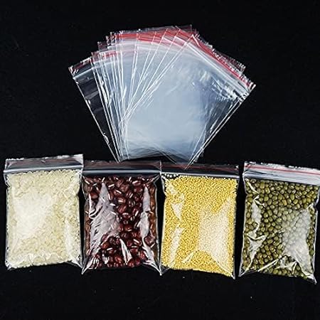 SURAKO COLLECTIONS Resealable Transparent Zip LockZipper Pouch Bags Air Tight Pouch Bag capacity for food fruits grain storage 12x16 inch 100 pcs - Image 1