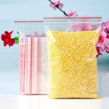 SURAKO COLLECTIONS Resealable Transparent Zip LockZipper Pouch Bags Air Tight Pouch Bag capacity for food fruits grain storage 12x16 inch 100 pcs - Image 5