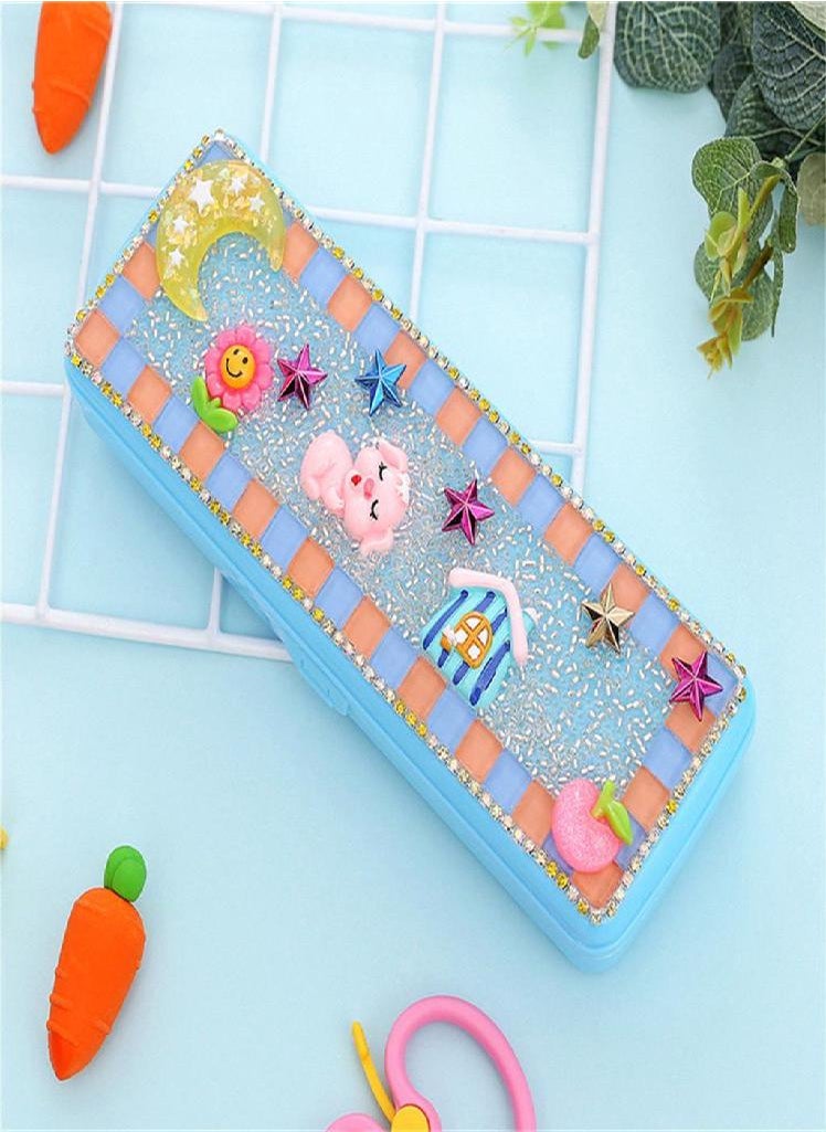 Eckek - Diy Pencil Case Creative  Paste Stationery Box Multi-Function Pencil Case - Image 1