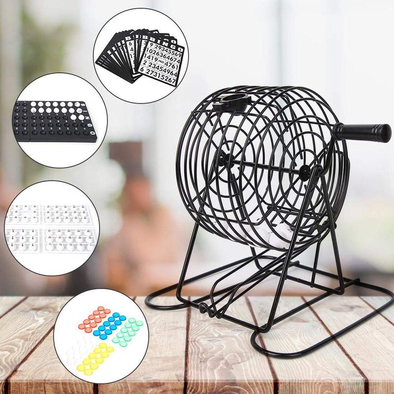 Bingo FASTRD Complete Bingo Game Set for Adults & Kids: Metal Bingo Cage, Durable Bingo Cards & Chips, Easy-Read Bingo Balls, Family & Senior Friendly, Ideal for Parties, Fundraisers, Large Groups - Image 3