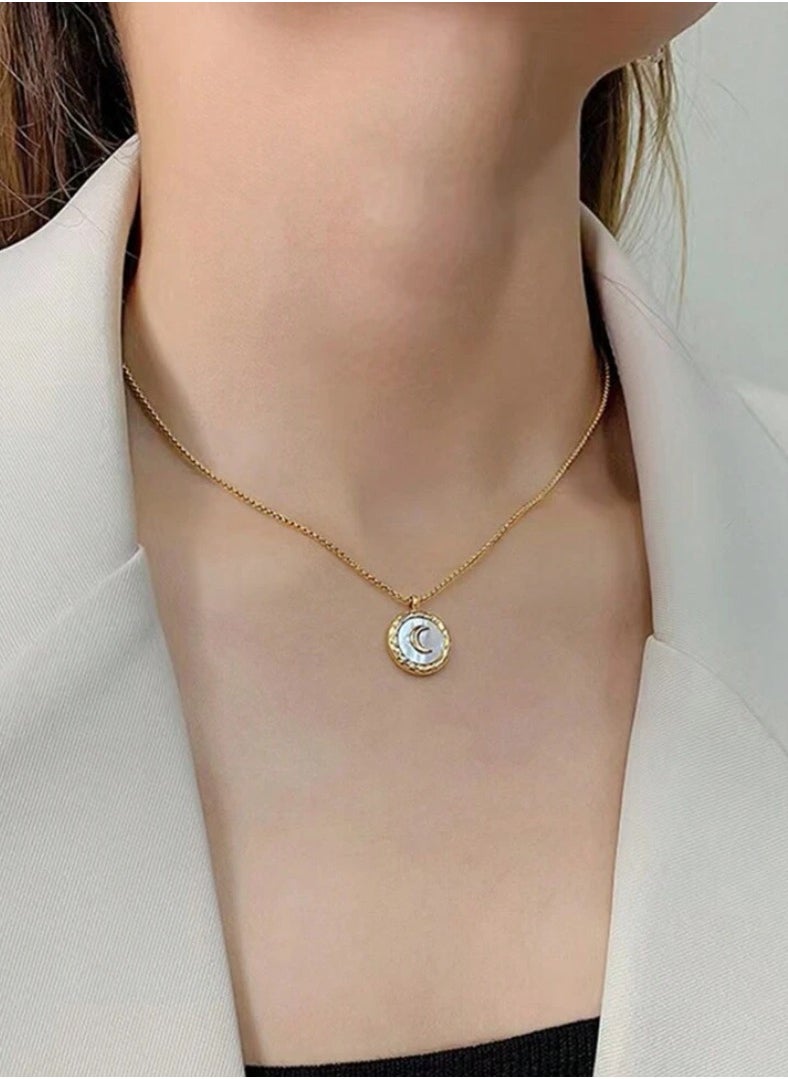 sixtyfour Elegant 18k Gold Plated Stainless Steel Necklace For Women  - Image 1