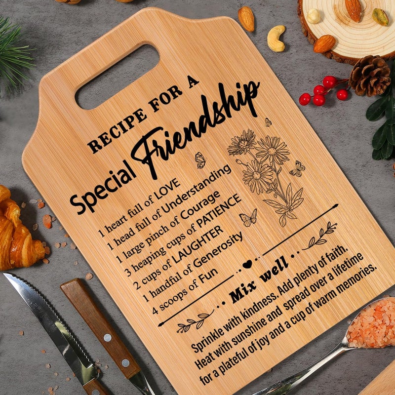 Milcier Friendship Gifts for Women  Birthday Gifts for Women Friendship  Unique Best Friends Cutting Board  Best Friend Christmas Gifts for Woman  Bestie  BFF - Image 2