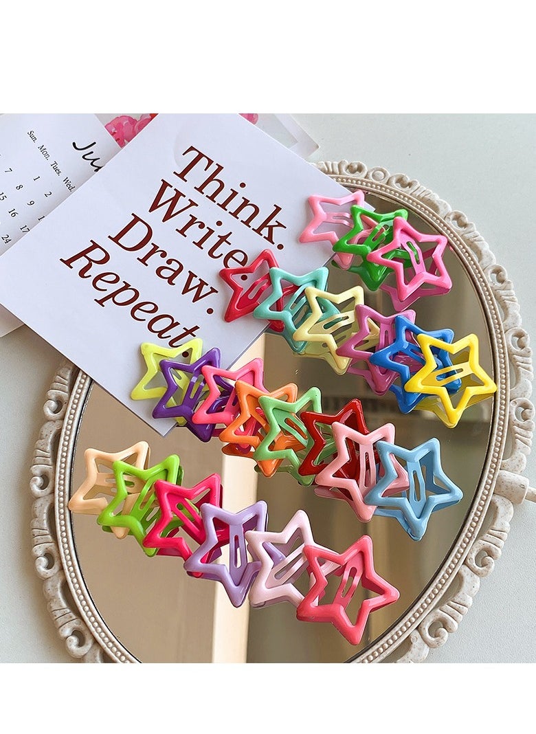 Generic 23 pieces colorful star hair clips for kids  - Image 1