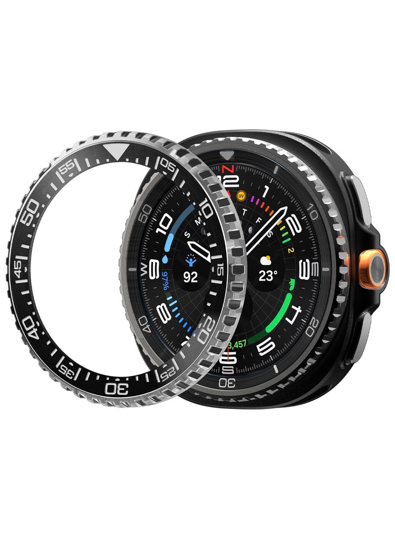 Spigen Bezel Tune (Diver) for Samsung Galaxy Watch 8 Classic 46mm Bezel Ring Protector Adhesive Cover (2025) - Black - Image 1