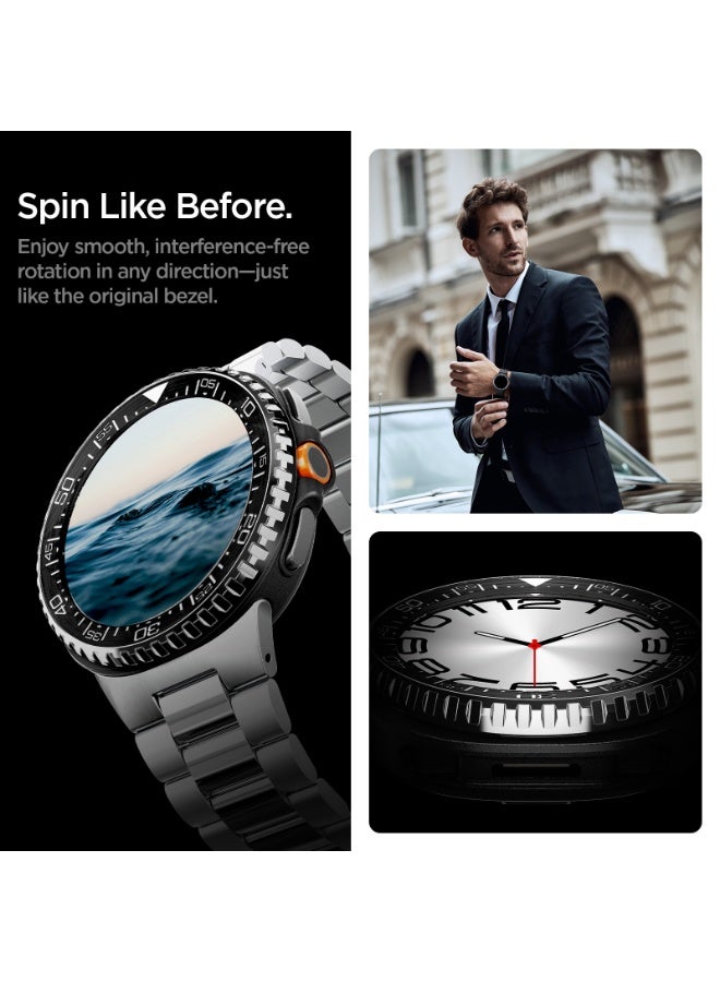 Spigen Bezel Tune (Diver) for Samsung Galaxy Watch 8 Classic 46mm Bezel Ring Protector Adhesive Cover (2025) - Black - Image 5