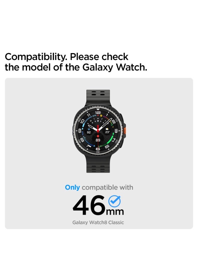 Spigen Bezel Tune (Diver) for Samsung Galaxy Watch 8 Classic 46mm Bezel Ring Protector Adhesive Cover (2025) - Black - Image 2